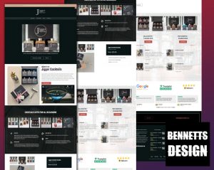 jigger cocktails website design
