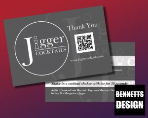 jigger cocktails business cards design