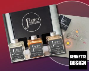 jigger cocktails label design