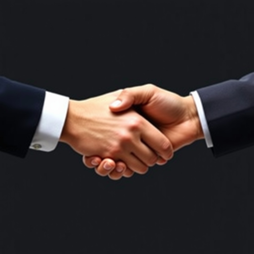 A handshake between a client and a designer over a contract document, symbolizing the importance of agreements in WordPress design projects.