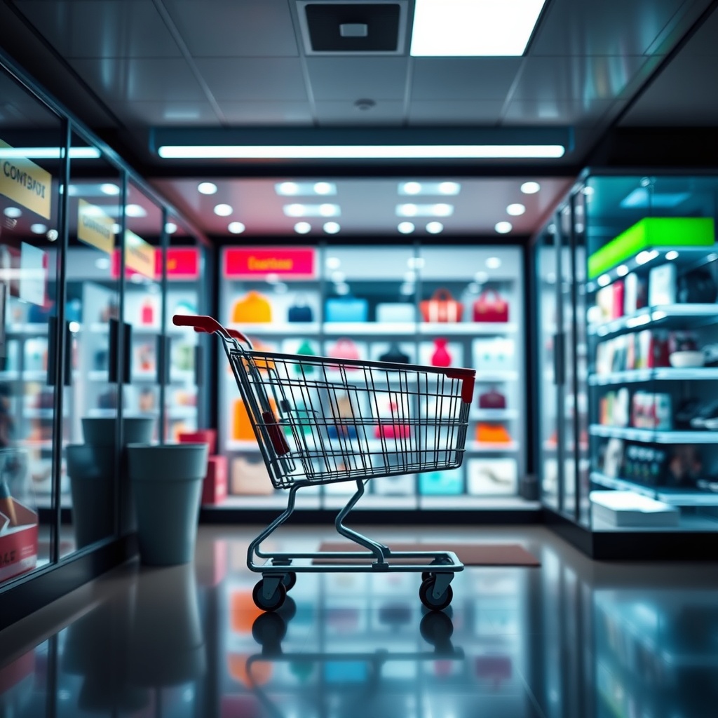 A vibrant, professional online storefront with a shopping cart and products displayed, showcasing the e-commerce capabilities of WordPress.
