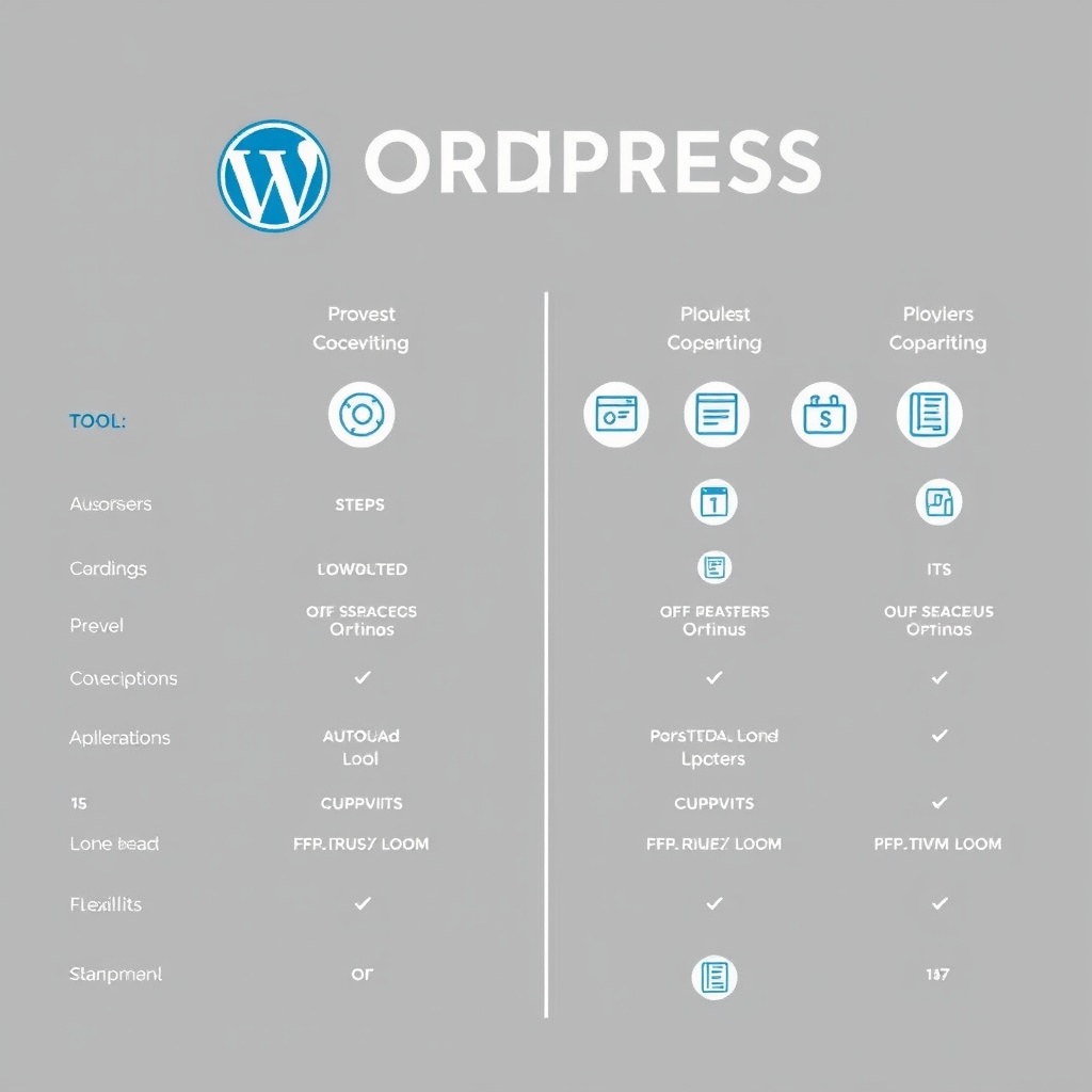A detailed comparison image of WordPress and other CMS platforms focusing on customization and flexibility, with icons representing different customization tools and options.
