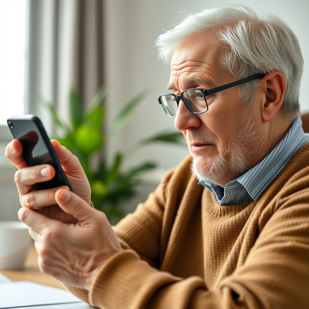 A professional stock photo of a senior person adjusting settings on a smartphone, illustrating the customization of AI experiences for better usability.